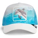casquette-trucker-multicolore-dauphin-player-dolphin-in-the-element-the-farm-goorin-bros
