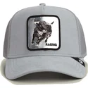 trucker-cap-grau-stier-raging-silver-bull-metallic-the-farm-von-goorin-bros