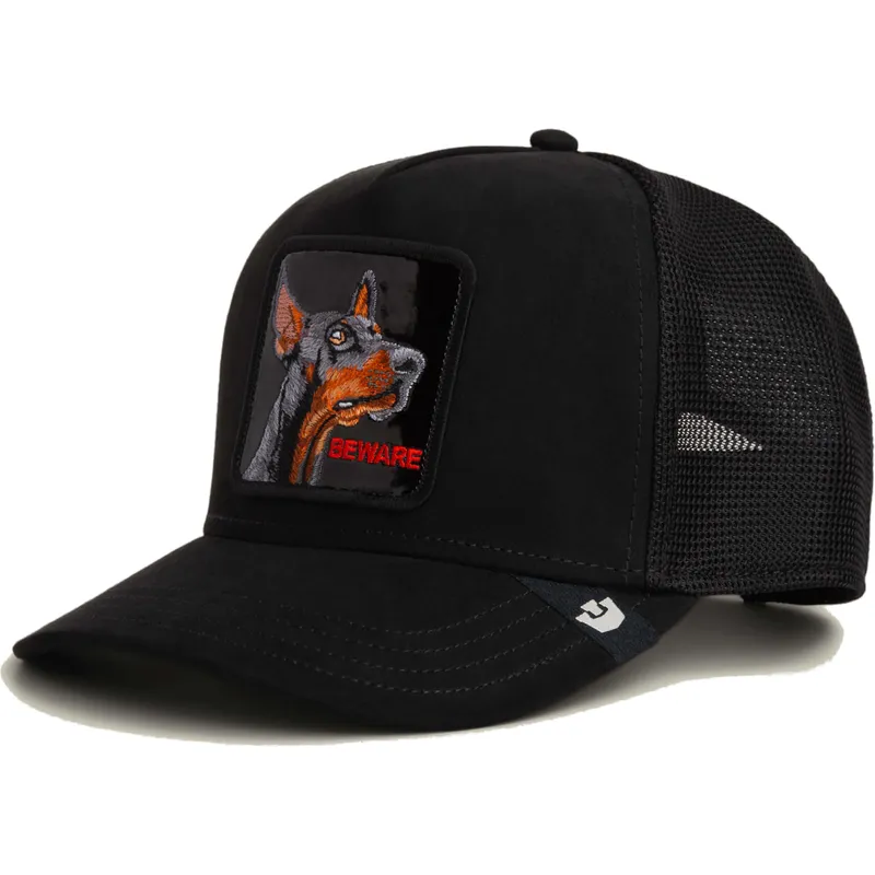 petten-gebogen-zwart-snapback-perro-doberman-black-out-doberman-metallic-the-farm-the-farm-van-goorin-bros