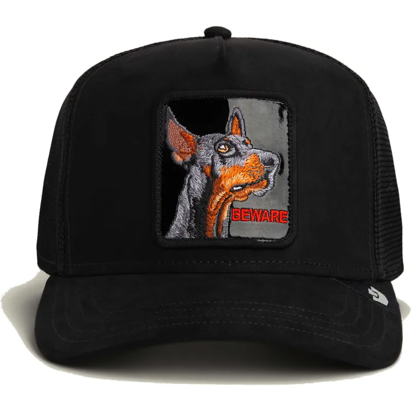petten-gebogen-zwart-snapback-perro-doberman-black-out-doberman-metallic-the-farm-the-farm-van-goorin-bros