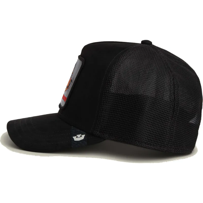 czapka-trucker-czarna-pies-doberman-black-out-doberman-metallic-the-farm-od-goorin-bros