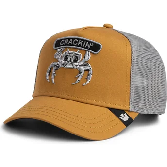 Petten gebogen bruin snapback cangrejo Classic Rocker Crackin' The Farm The Farm van Goorin Bros.