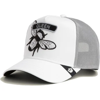 Gorra trucker blanca abeja Classic Rocker Queen The Farm de Goorin Bros.