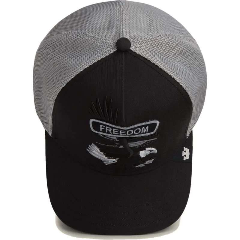 petten-gebogen-zwart-snapback-classic-rocker-freedom-the-farm-van-goorin-bros