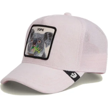 Petten gebogen roze snapback Dope Terry Cloth The Farm van Goorin Bros.