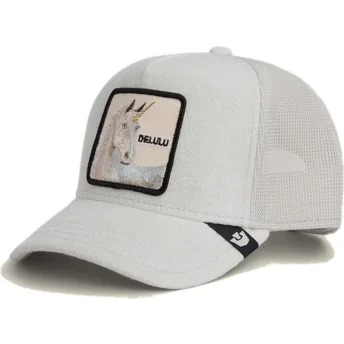 Petten gebogen grijs snapback Delulu Terry Cloth The Farm van Goorin Bros.