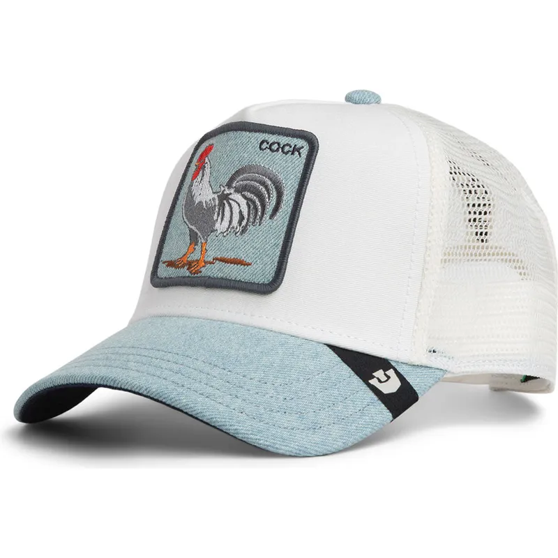 petten-gebogen-blauw-snapback-denim-rooster-the-farm-van-goorin-bros