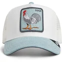 cappellino-trucker-bianco-e-blu-gallo-cock-denim-rooster-the-farm-di-goorin-bros