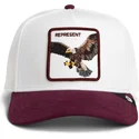 petten-gebogen-rood-snapback-represent-microsuede-eagle-the-farm-van-goorin-bros