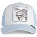 casquette-trucker-bleue-claire-pour-enfant-raton-laveur-rascal-raccoon-mini-the-farm-goorin-bros