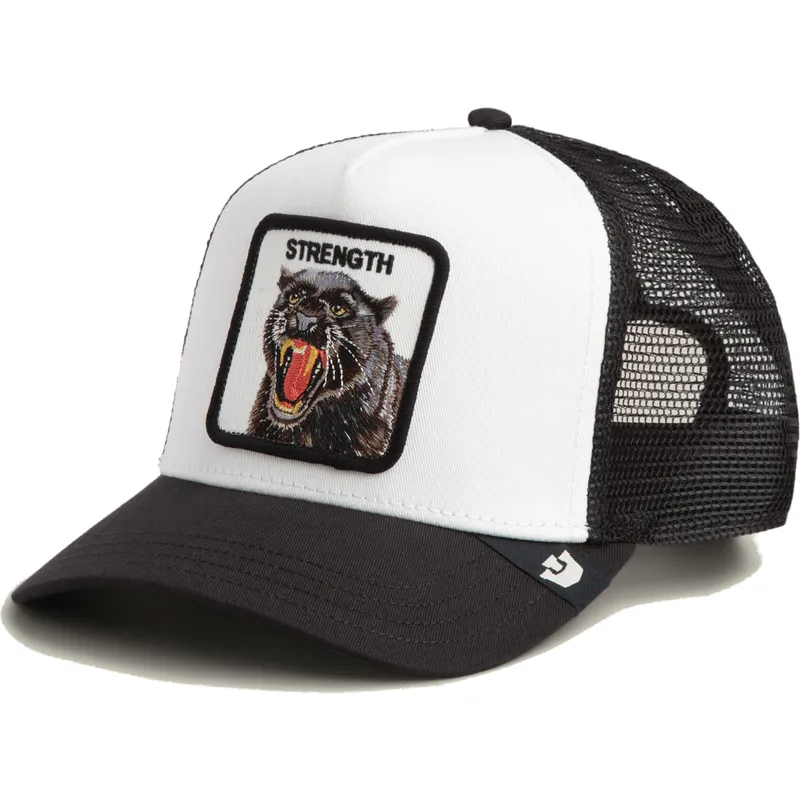 cappellino-trucker-bianco-e-nero-pantera-strength-panther-the-farm-di-goorin-bros