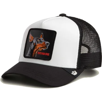 Casquette trucker noire chien dobermann Beware The Farm Goorin Bros.