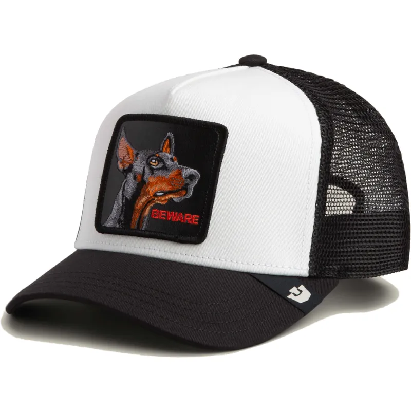 petten-gebogen-zwart-snapback-perro-doberman-beware-the-farm-the-farm-van-goorin-bros