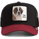 czapka-trucker-czarna-i-czerwona-pies-crush-top-dog-the-farm-od-goorin-bros