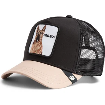 Petten gebogen zwart snapback perro pastor alemán The Bad Boy The Farm The Farm van Goorin Bros.