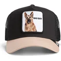 trucker-kasket-sort-og-beige-schaeferhund-the-bad-boy-the-farm-fra-goorin-bros