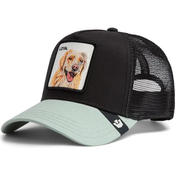 Trucker kasket sort og grøn hund labrador retriever The Loyal Dog The Farm fra Goorin Bros.