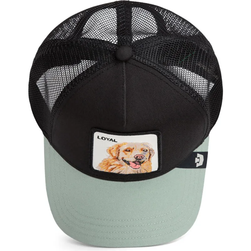 cappellino-trucker-nero-e-verde-cane-labrador-retriever-the-loyal-dog-the-farm-di-goorin-bros