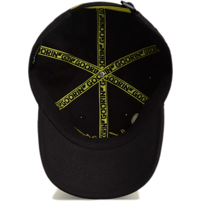 cappellino-visiera-curva-nero-regolabile-script-papa-di-goorin-bros