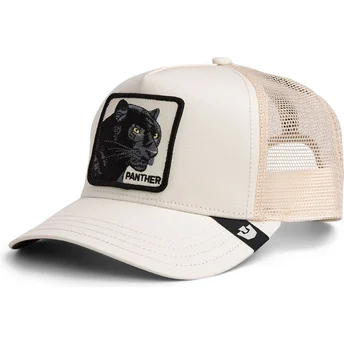 Petten gebogen beige snapback voor kinderen Panther Mini The Farm van Goorin Bros.