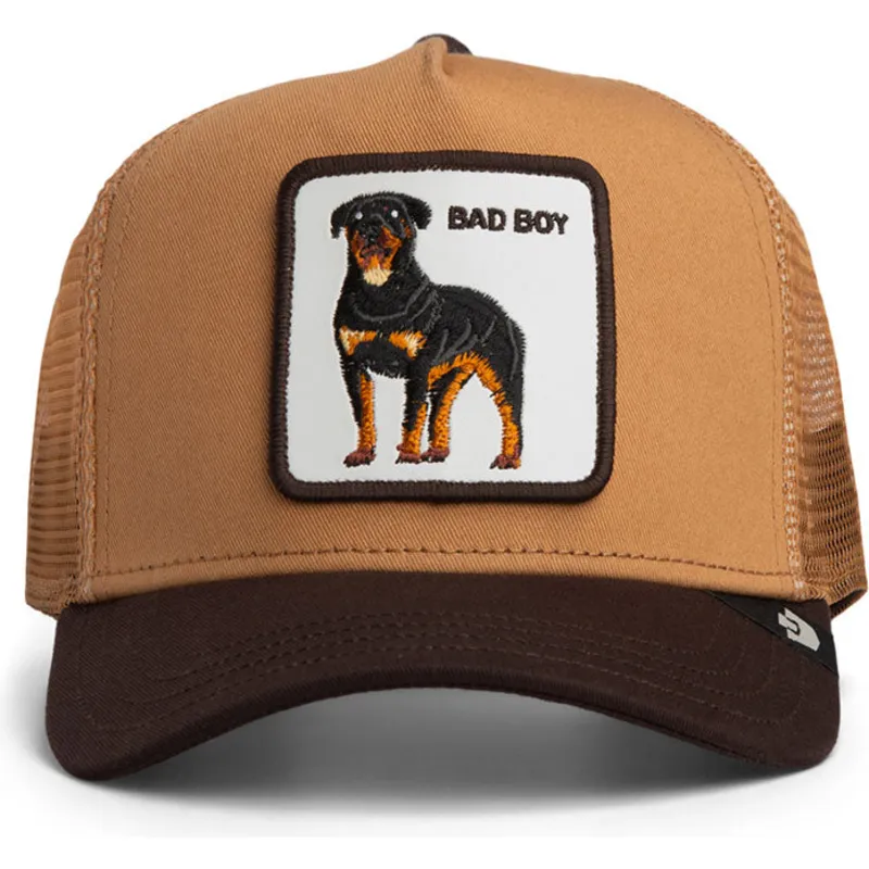 petten-gebogen-bruin-snapback-voor-kinderen-bad-boy-mini-the-farm-van-goorin-bros