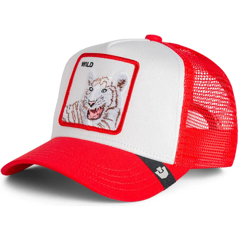 cappellino-trucker-bianco-e-rosso-per-bambino-tigre-rush-wild-the-farm-di-goorin-bros