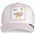 gorra-trucker-blanca-y-rosa-para-nino-ganso-whisper-silly-the-farm-de-goorin-bros
