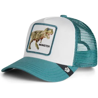 Cappellino trucker verde per bambino T-Rex dinosauro Sea...