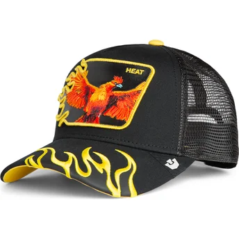 Petten gebogen zwart snapback fénix Heat Flames The Farm The Farm van Goorin Bros.