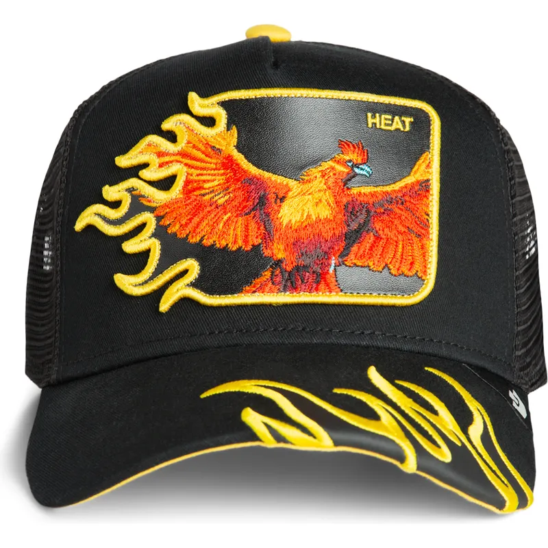 casquette-trucker-noire-phenix-heat-flames-the-farm-goorin-bros