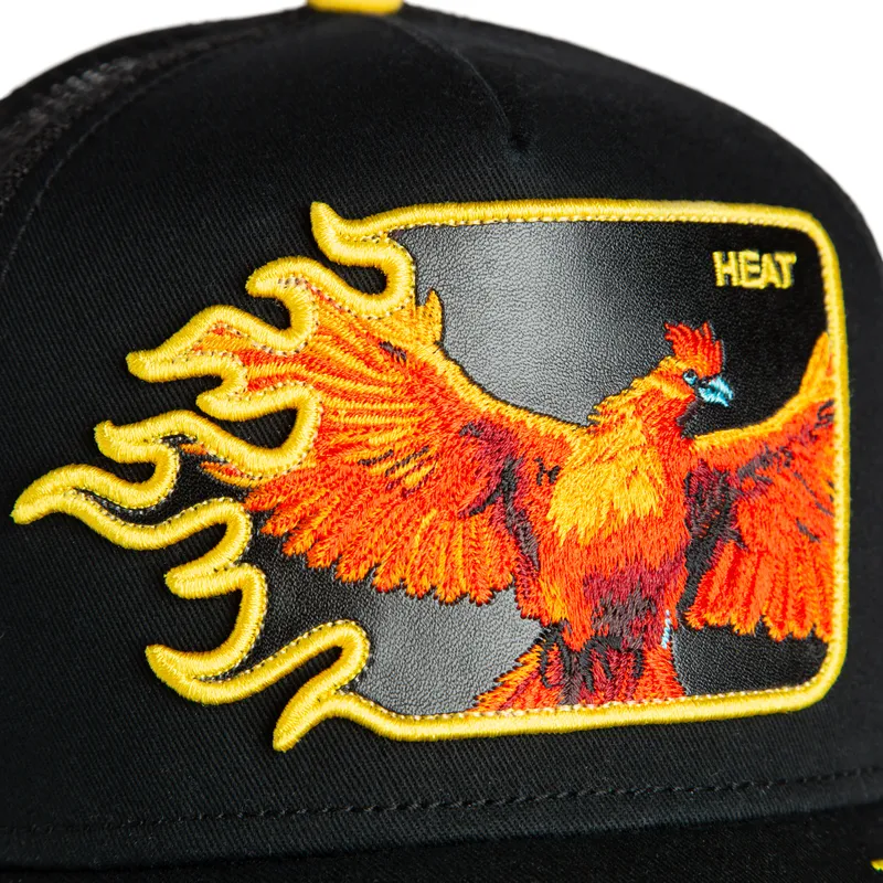 casquette-trucker-noire-phenix-heat-flames-the-farm-goorin-bros