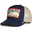 petten-gebogen-marineblauw-snapback-livin-the-dream-greener-grass-the-farm-van-goorin-bros