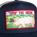 petten-gebogen-marineblauw-snapback-livin-the-dream-greener-grass-the-farm-van-goorin-bros