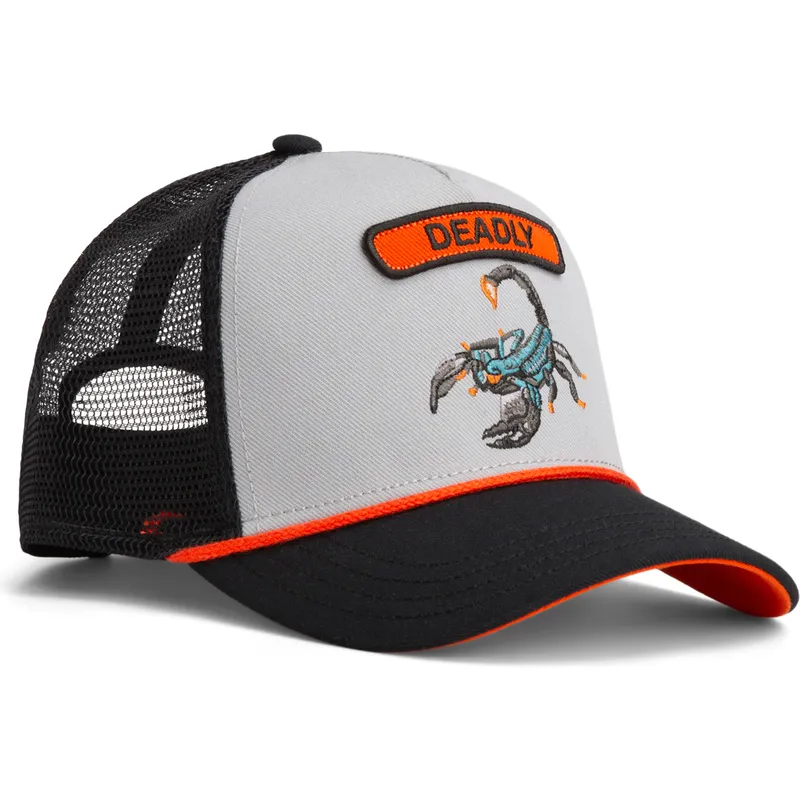 petten-gebogen-grijs-snapback-pop-rocker-scorpion-the-farm-van-goorin-bros