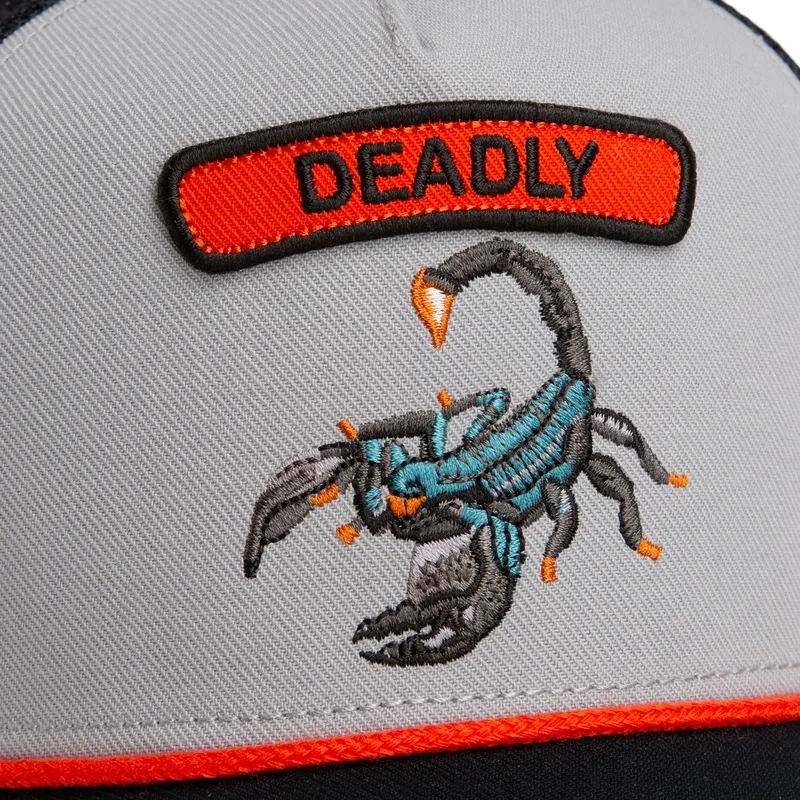 petten-gebogen-grijs-snapback-pop-rocker-scorpion-the-farm-van-goorin-bros
