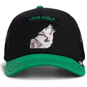 petten-gebogen-groen-snapback-pop-rocker-lone-wolf-the-farm-van-goorin-bros