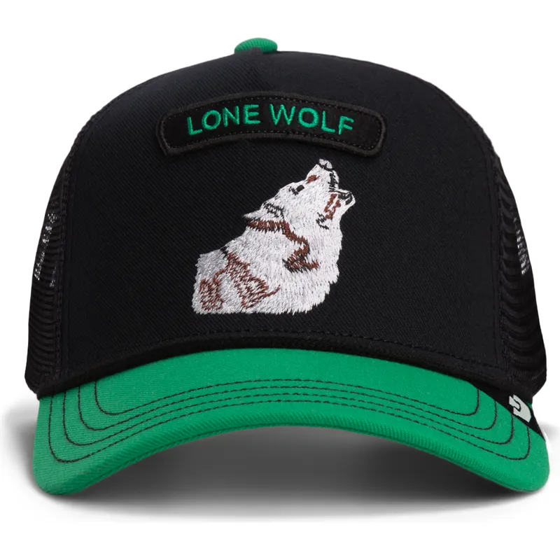 petten-gebogen-groen-snapback-pop-rocker-lone-wolf-the-farm-van-goorin-bros