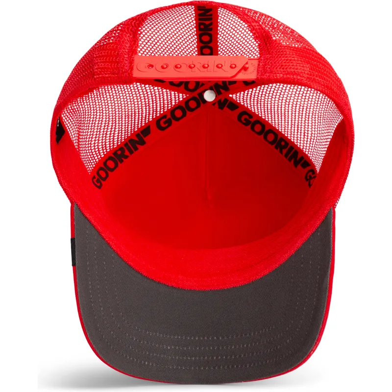 petten-gebogen-rood-snapback-rush-panther-the-farm-van-goorin-bros