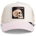 czapka-trucker-bezowa-i-rozowa-czaszka-the-cancelled-skull-whisper-the-farm-od-goorin-bros