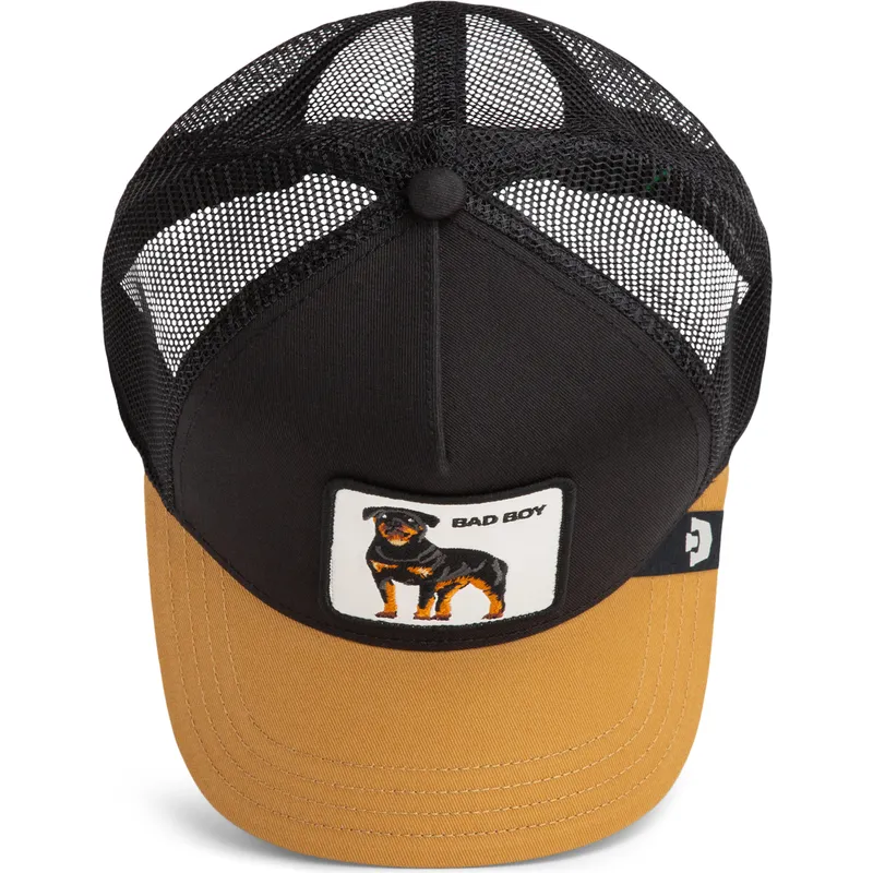 goorin-bros-rottweiler-dog-bad-boy-the-farm-black-and-brown-trucker-hat