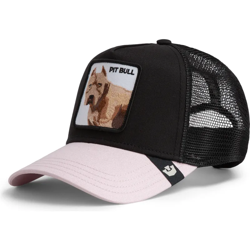 whisper-the-pitbull-the-farm-sort-trucker-kasket-fra-goorin-bros