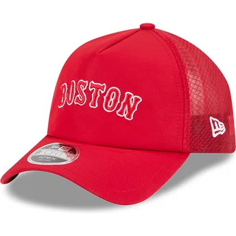 Petten gebogen rood snapback 9FORTY APEX BP Letters van Boston Red Sox MLB van New Era