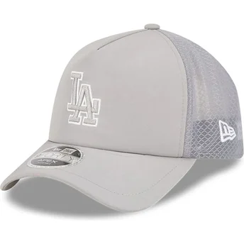 Petten gebogen grijs snapback 9FORTY APEX Batting Practice van Los Angeles Dodgers MLB van New Era