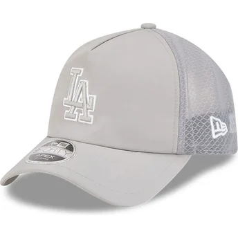 Petten gebogen grijs snapback 9FORTY APEX BP van Los Angeles Dodgers MLB van New Era