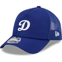 petten-gebogen-blauw-snapback-9forty-apex-batting-practice-van-los-angeles-dodgers-mlb-van-new-era
