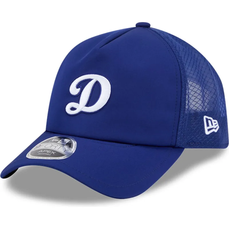 casquette-trucker-bleue-9forty-apex-batting-practice-logo-los-angeles-dodgers-mlb-new-era