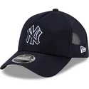 trucker-kasket-marinebla-med-marineblat-logo-9forty-apex-batting-practice-fra-new-york-yankees-mlb-fra-new-era