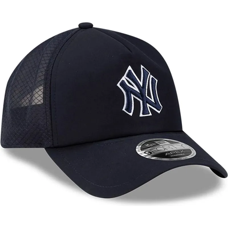 truckerkeps-marinbla-med-marinblatt-logo-9forty-apex-batting-practice-fran-new-york-yankees-mlb-fran-new-era