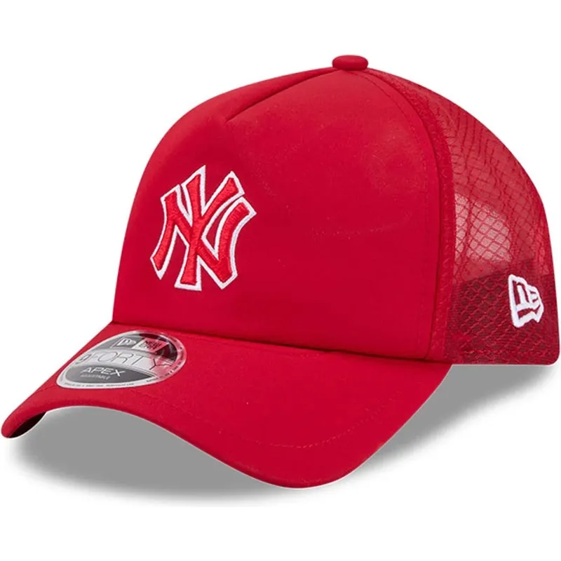 rod-trucker-kasket-med-rodt-logo-9forty-apex-batting-practice-fra-new-york-yankees-mlb-fra-new-era
