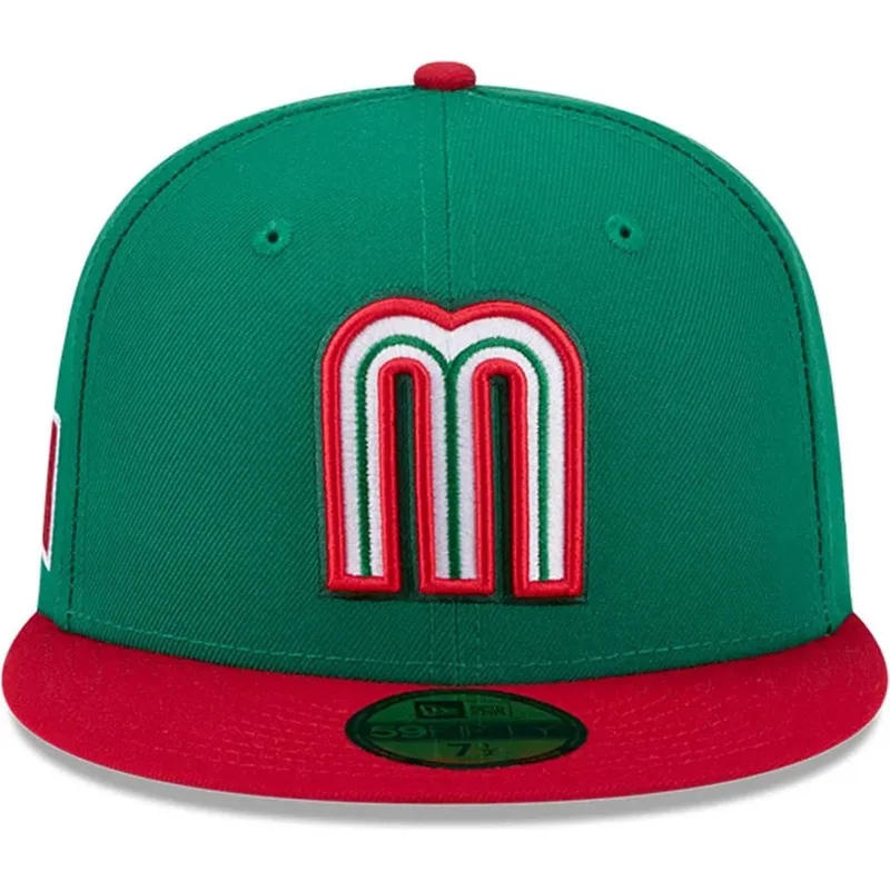 zielona-dopasowana-czapka-z-plaskim-daszkiem-59fifty-mexico-2026-world-baseball-classic-new-era